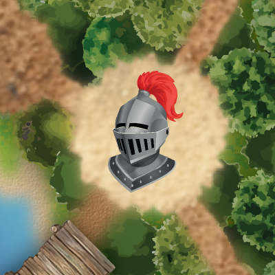 Board detail showing a Knight Space and the surrounding landscape